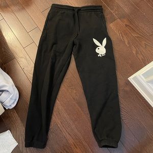 Black Playboy sweatpants